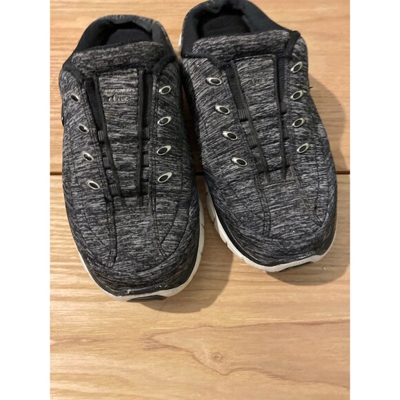 Skechers flex Elite Glam Synergy Black Memory Foam Slip On Mule Sneakers 7.5 - Picture 7 of 7